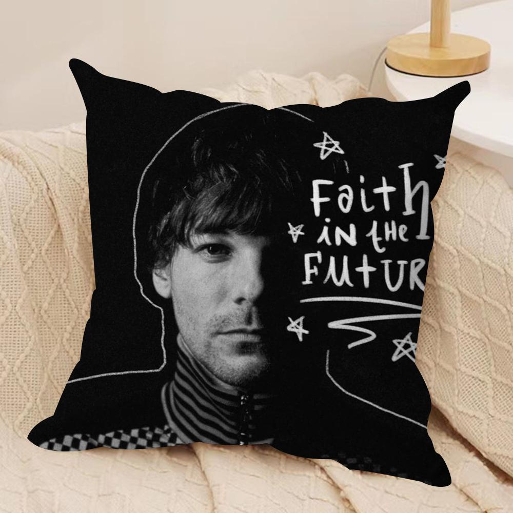 Louis Singer Tomlinsons Kissenbezug Seidiger Kurzer Plüsch Beidseitig Bedruckter Kissenbezug für Sofa Alle Jahreszeiten Heimdekoration Geschenk
