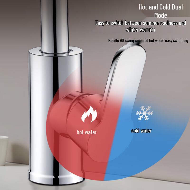 Baihan L-shaped 720° Swivel Hot & Cold Basin Faucet