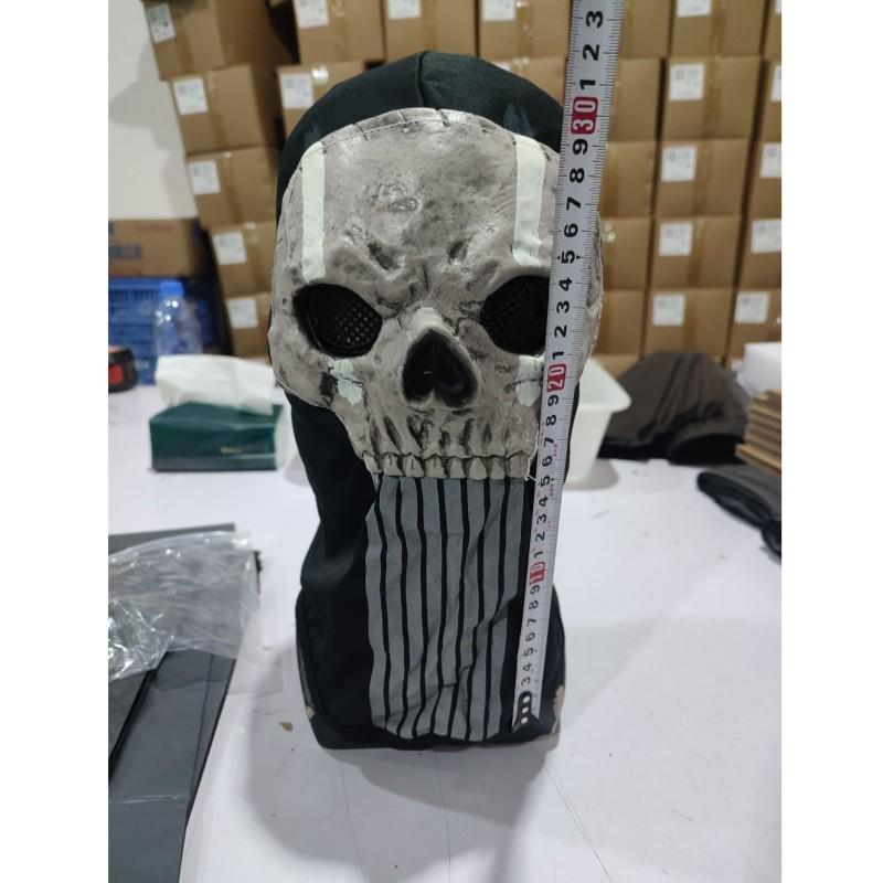 Skull Ghost Latex Mask Headgear - Call of Duty MWII Cosplay