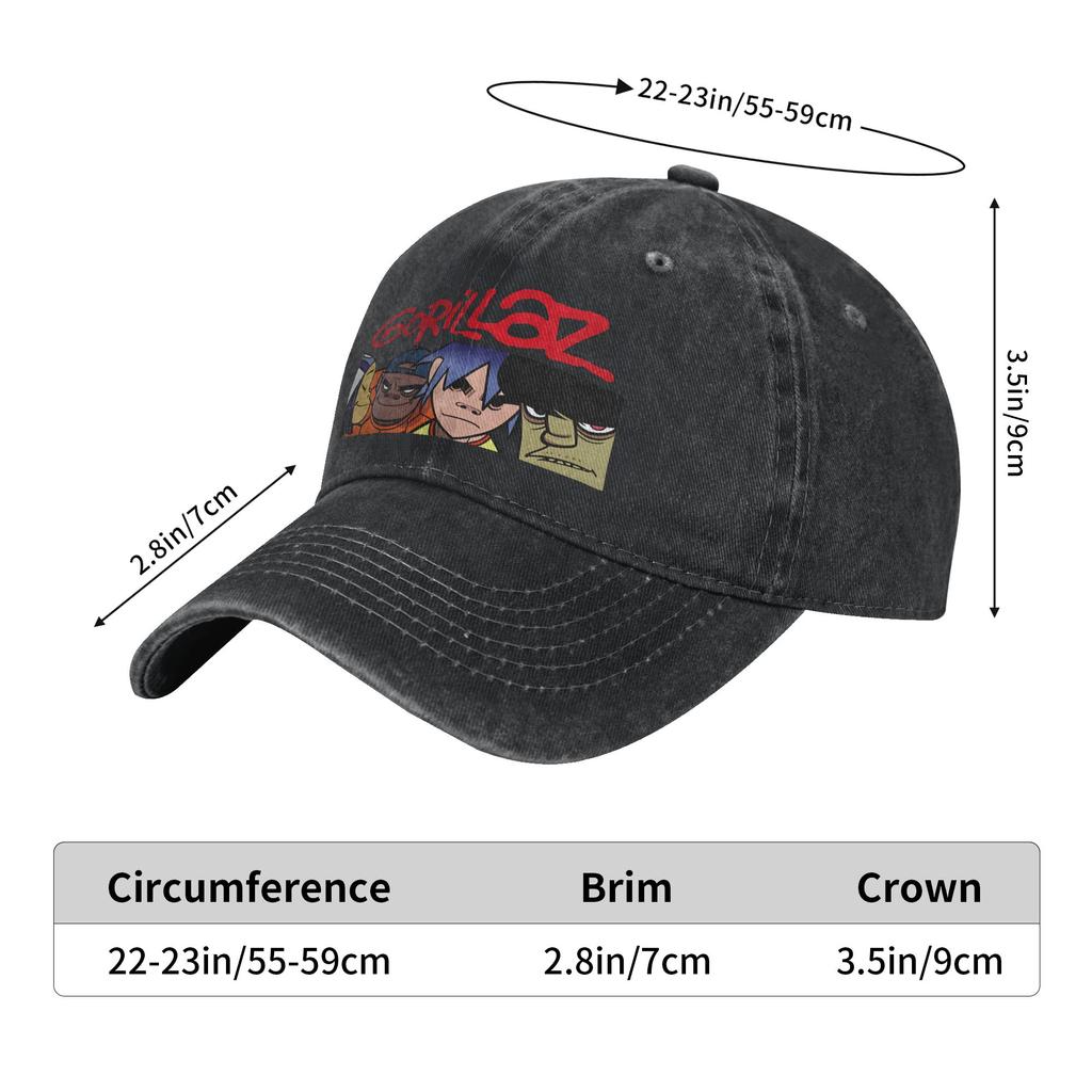 Gorillazs Band Casual Baseball Cap  Hunting Camping Trucker Hat Summer Wholesale Men Adult Classic Snapback Cap