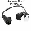 Brass Contact Towbar Electric Adapter Trailer Socket Adapter Cord  Towing Electrical Conversion