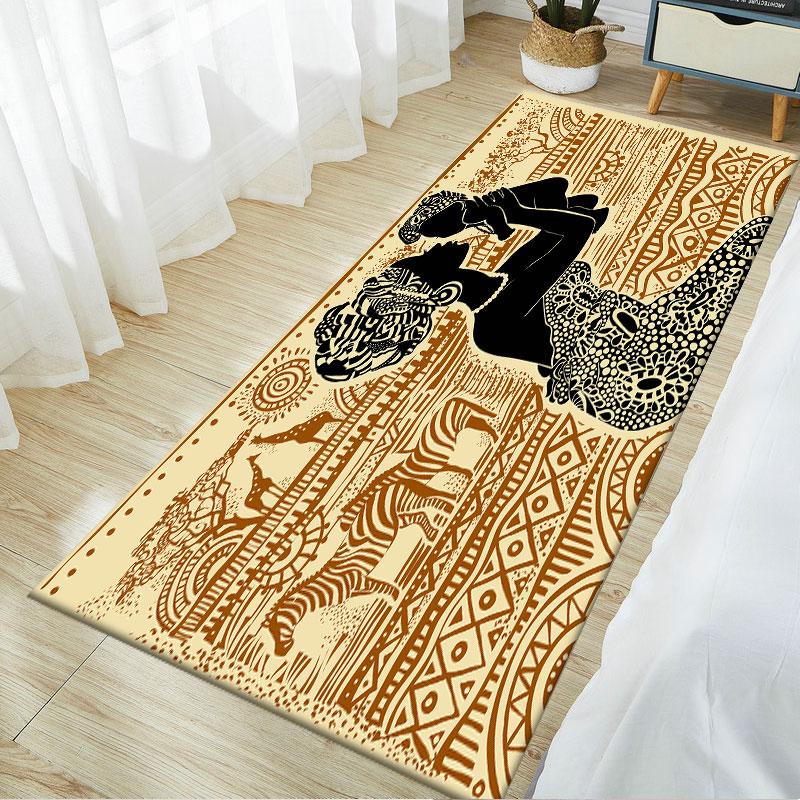 Covoare pentru sufragerie dormitor tradiție femeie africană model flanel covoare flanel moale decor acasă covor covorașe de bucătărie