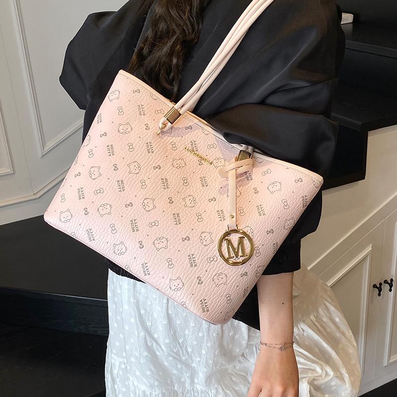 Premium sense large-capacity bag women's 2025 new popular fashion light luxury niche shoulder bag commuter tote bag