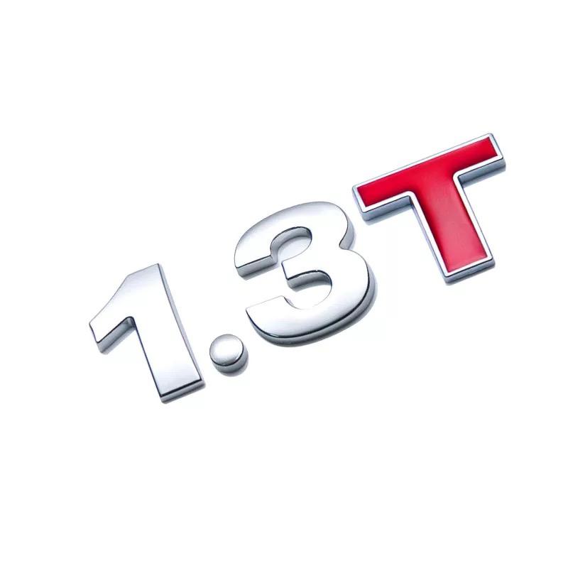 Car Displacement sticker Metal 1.0 1.2 1.5 1.6 1.8 2.0 2.5 2.8 3.0 T volume logo Car rear Trunk Emblem badge Vehicle Stickers