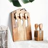 Wooden Cheese Board Set with Knife for Bread Cake Steak Breakfast Luxury