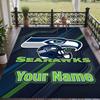 Custom Text Printed Rug Seattle Seahawks Non Slip Floor Carpet For Home Room Decor