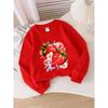 European sizes Kids' Crewneck Sweatshirt | Strawberry Floral Sparkle Pattern, , Sportswear and Casual Wear, Soft and Comfortable, Clothing, Teenagers