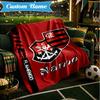 Custom Name Black Crest Flamengo Blanket Lightweight Ideal Bedding Blanket Perfect for Travel, Camping, Living Rooms, Sofas, Christmas gift