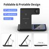 30W LED Fast Wireless Charger Stand 3 in 1 Foldable Charging Station For iPhone 15 14 13 12 11 Apple Watch 9 8 7 6 5 Airpods Pro