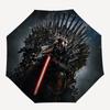 1pc Star Wars Darth Vader Iron Throne Cartoon Umbrella, Portable 3-Fold Compact Umbrella, Suitable for Camping, Hiking and Travel, Ideal Easter Birthd