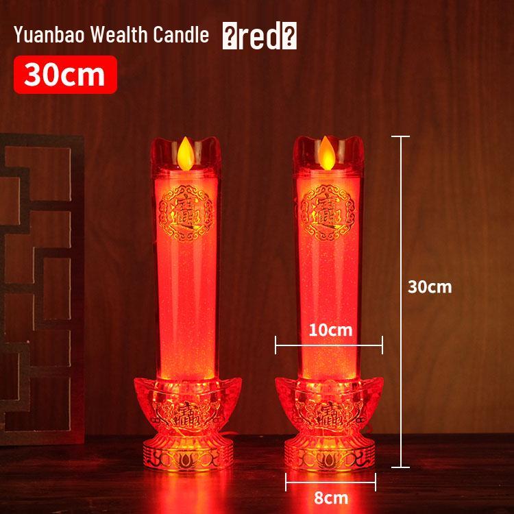 LED Electric Candle Light - Battery & Plug-in, Ideal for Home, Buddha Offering, or God of Wealth Lighting.