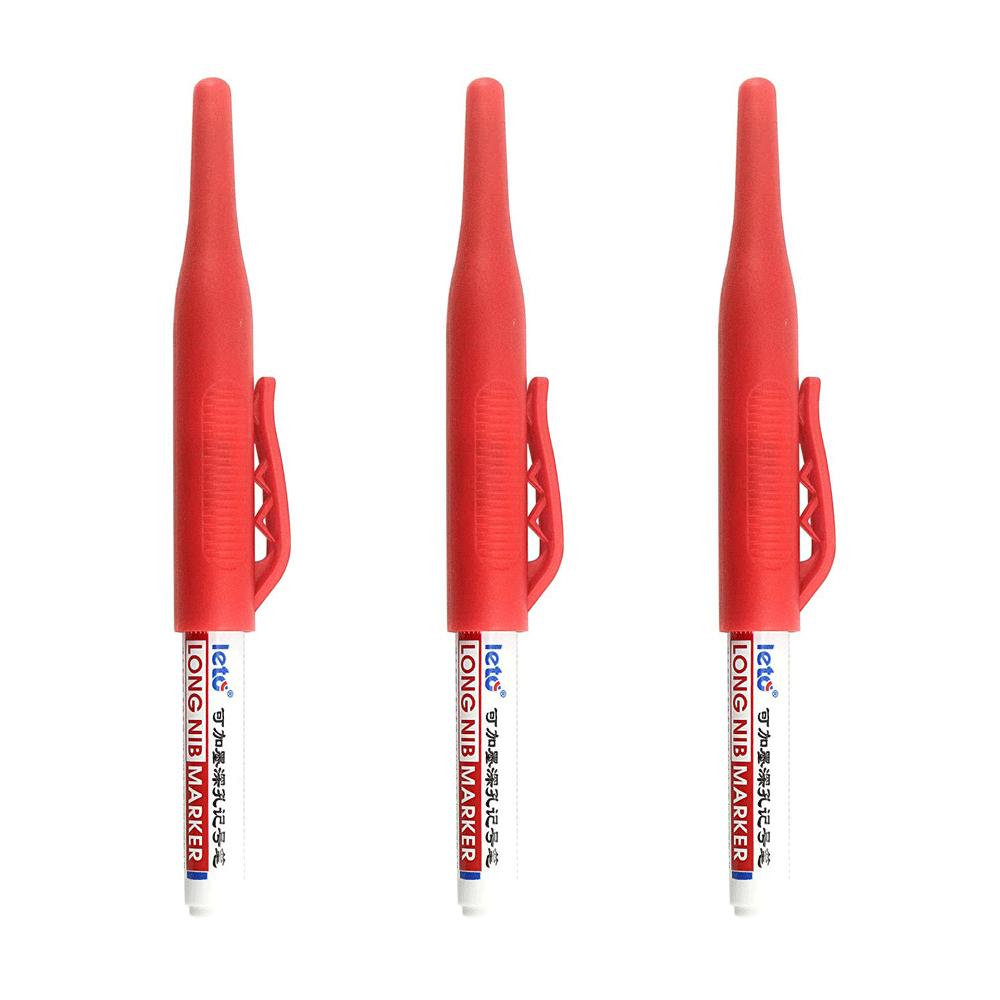 32MM Large Capacity Long Head Markers Woodworking Bathroom Decoration Multi-purpose 3/1Pcs Deep Hole Marker Pens Art Supplies