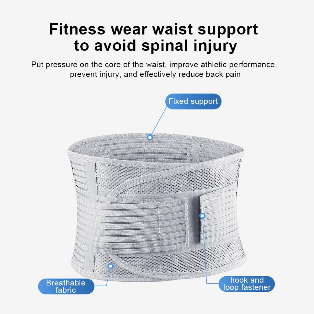 Lumbar Support Belt Lower Back Brace Breathable Spine Support Corset Adjustable Waist Brace for Disc Herniation