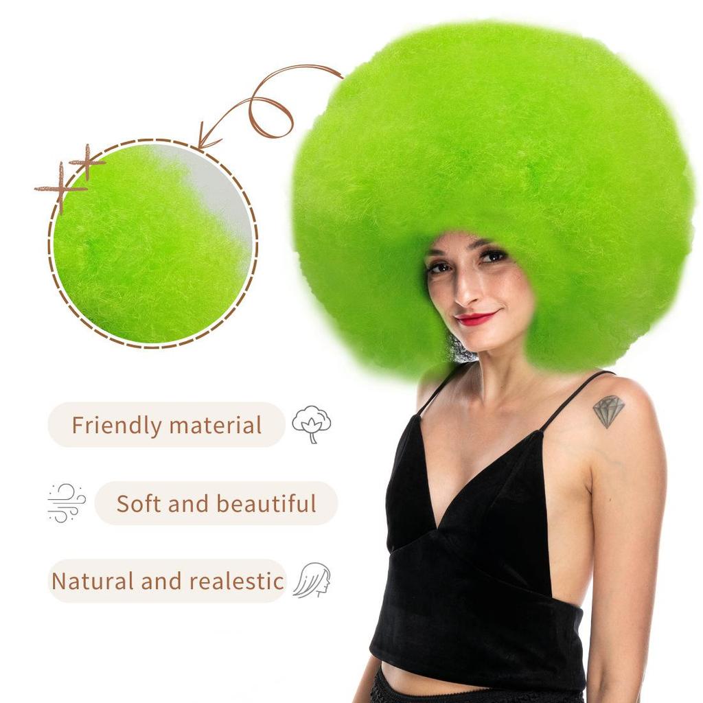 70's Afro Curly Synthetic Wigs for Women Large Bouncy and Soft Natural Looking for Daily Party Cosplay Costume Halloweeen