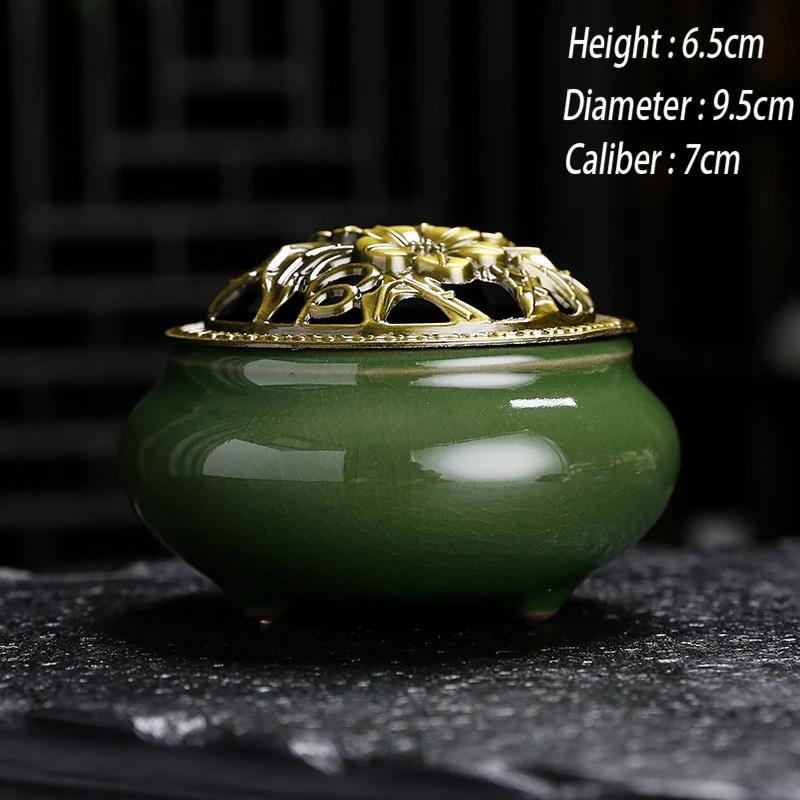 

1 шт., Керамические аромалампы с эффектом кракелюра, Маленькая аромапечь, Креативные аромалампы, Украшение для рабочего стола комнаты