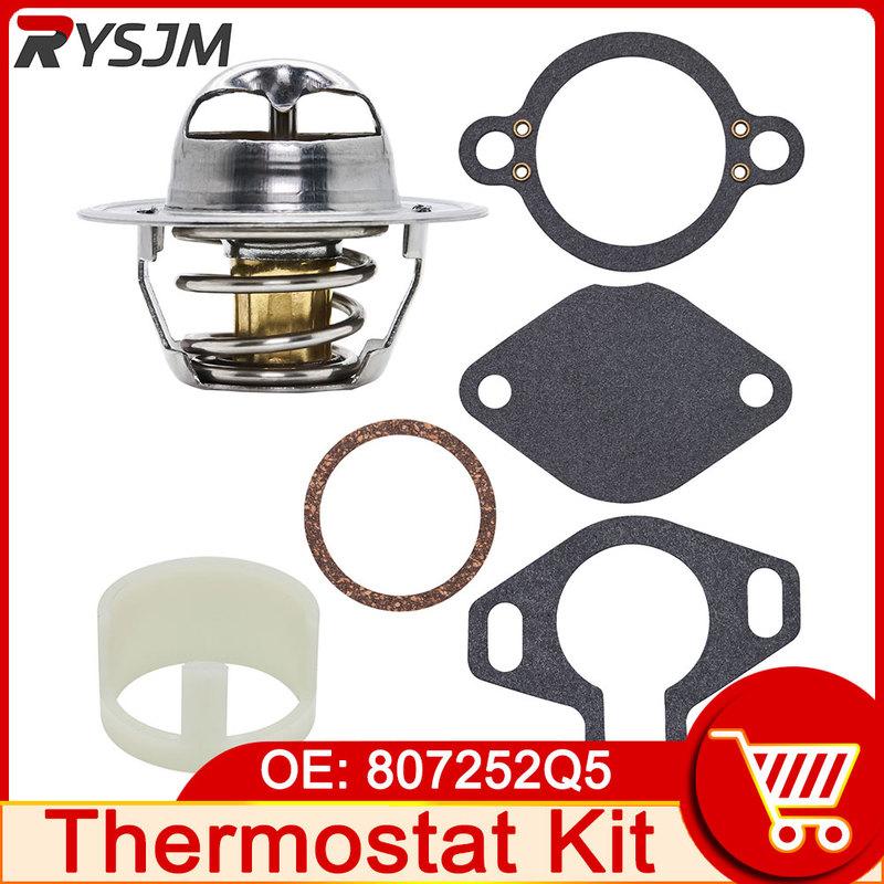 AD Thermostat Kit 807252Q5 Replacement for MerCruiser with Sleeve 160° 4.3L 5.0L 5.7L 7.4L 8.2L 1987 Up ABS And Metal 807252T8