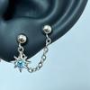 1Pc Unique Personality Heart Star Cross Stud Earrings For Women Exquisite Shiny Zircon Piercing Earrings Y2K Jewelry Gifts