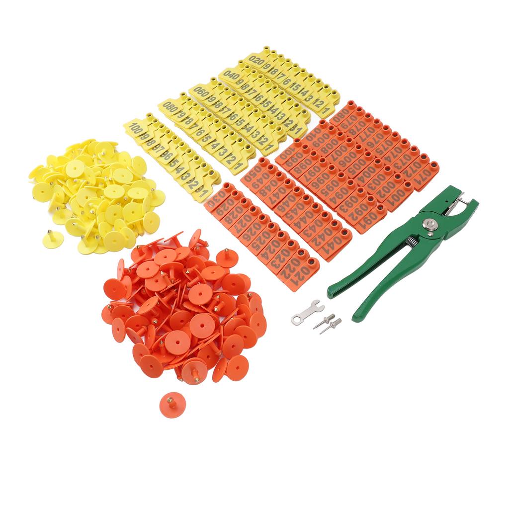 Ear   and Pliers Set Livestock Ear   Applicator and Bright Colors Cattle Ear   for Farm Animal Identification Card