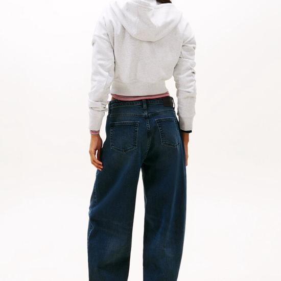 Tommy Jeans Women s Boxy Cropped Hoodie Zip-up T32G0TJC01TWT2 XS светло-серый