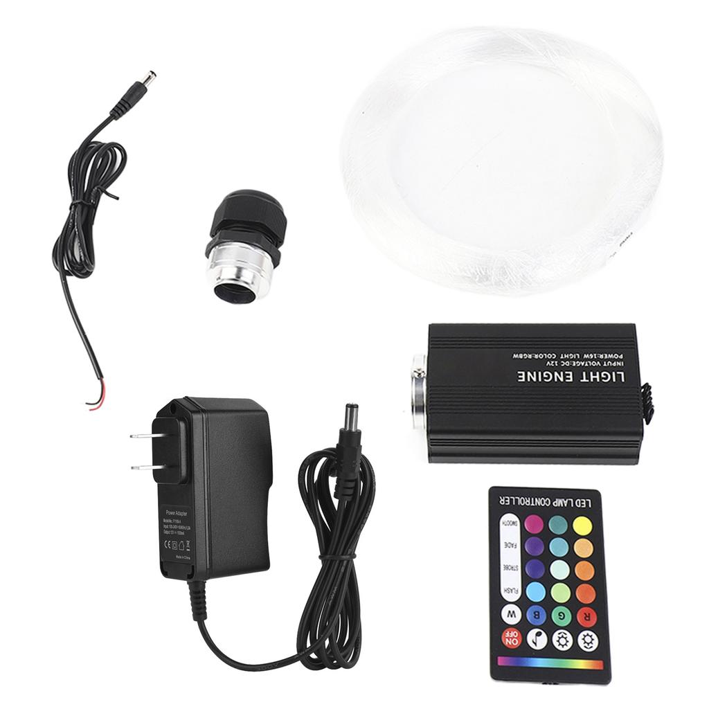 16W Fiber Optic Light RGBW Remote Lighting for Bluetooth APP Control 0.75mm X 2m KTV Bar Decor