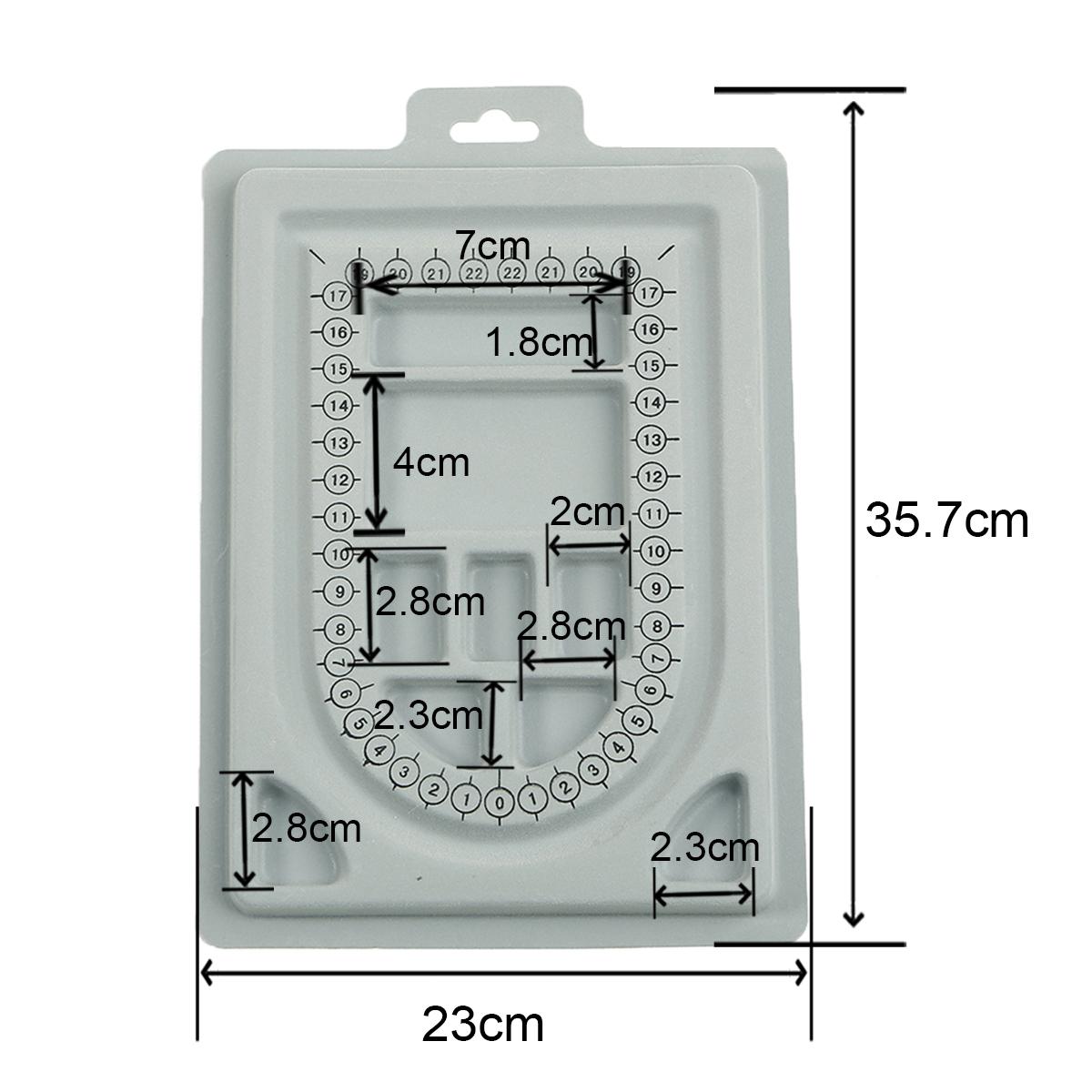 

Серая флокированная доска для бисера, профессиональный органайзер для ювелирных изделий, лоток для дизайна, ремесленная лопата для изготовления ювелирных изделий, измерительные инструменты, принадлежности 24.5x33cm