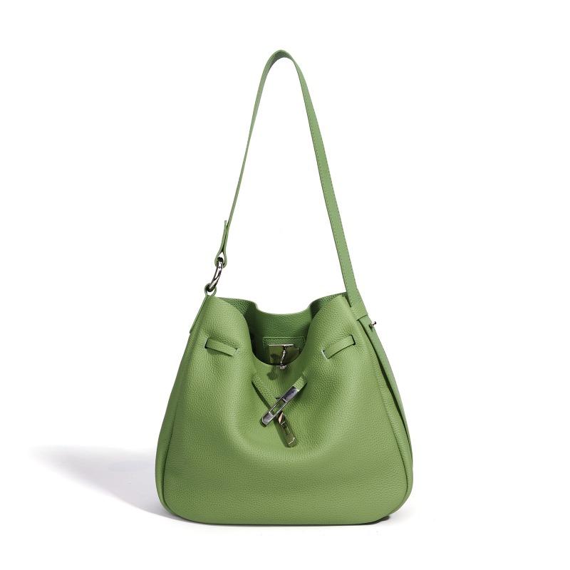 Crossbody bag women s casual leather bucket bag women s new relaxation large capacity lazy wind commuter shoulder bag women