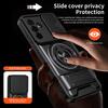 For Samsung Galaxy A36 5G Magnetic Case Ring Holder Foldable Kickstand TPU PC Phone Cover with Camera Lens Slider