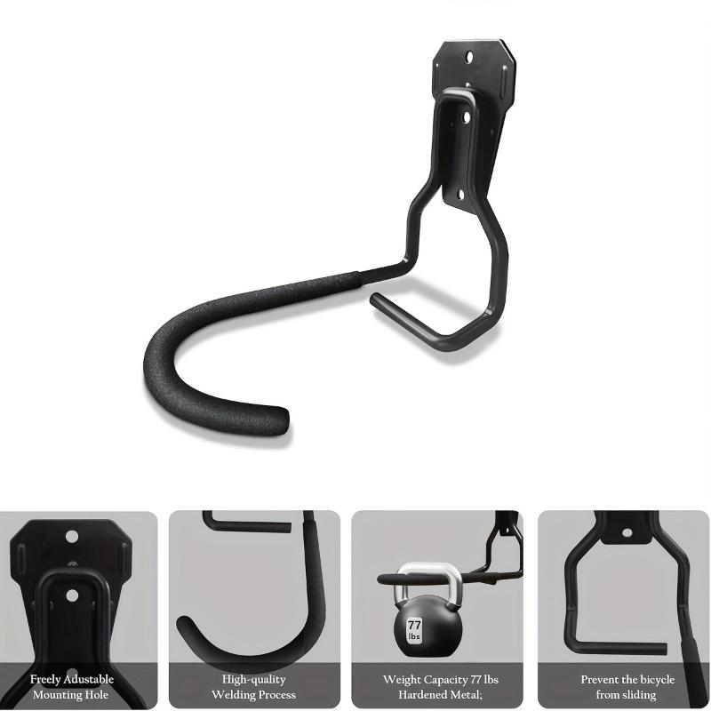 Bike Wall Mount Iron Rack Bicycle Wall Stand Hook Bicycle Garage Holder Bicycle Display Storage Hanger Kit Bike Accessorie