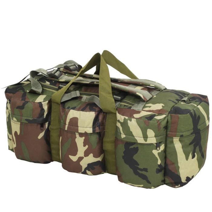 Sac de sport - vidaXL - 3-en-1 - 120 L - Camouflage - Imperméable