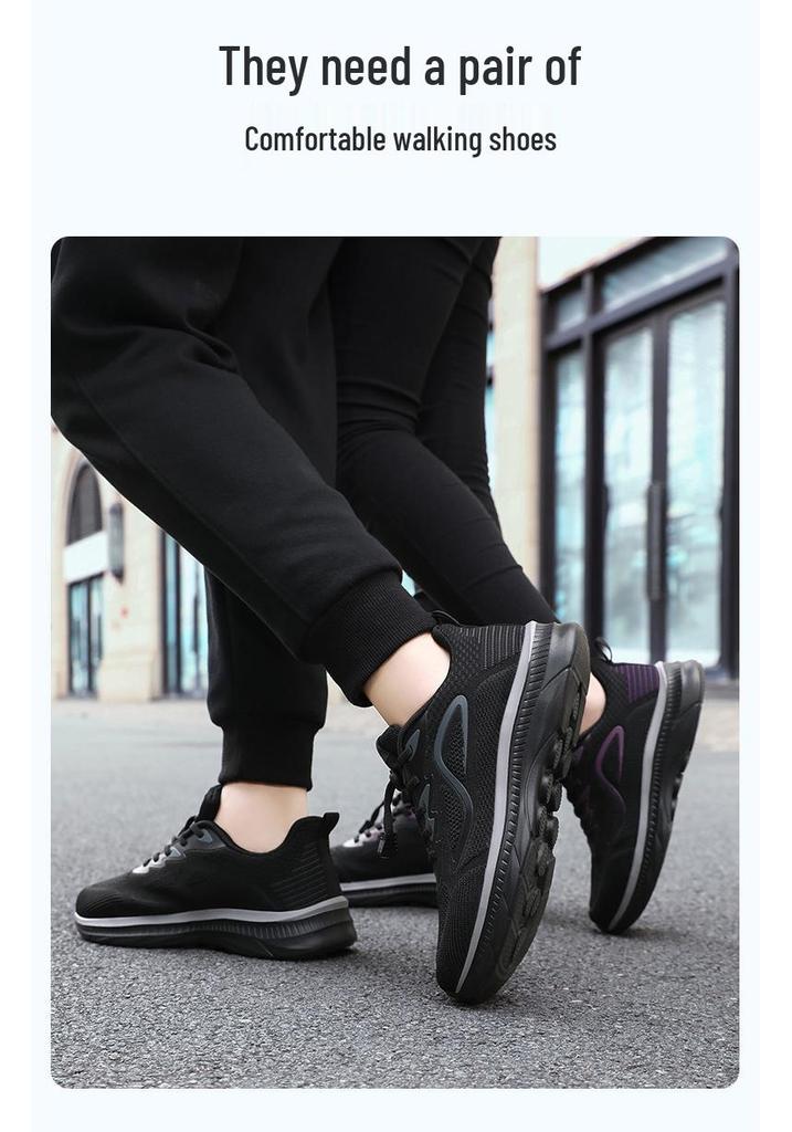 Women's Fashion Mesh Walking Shoes - Lightweight, Breathable, Non-slip, and Soft-soled Casual Sneakers for Spring.
