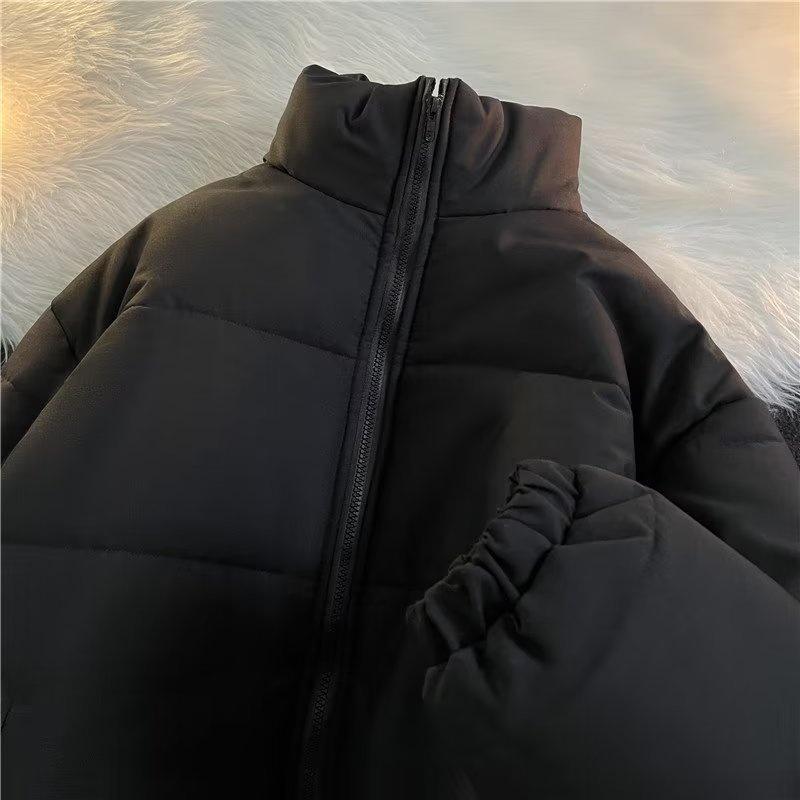 

Зимняя хлопковая куртка-пуховик для мальчиков 2022 года, плотная и теплая, стильный спортивный повседневный дизайн L чёрный