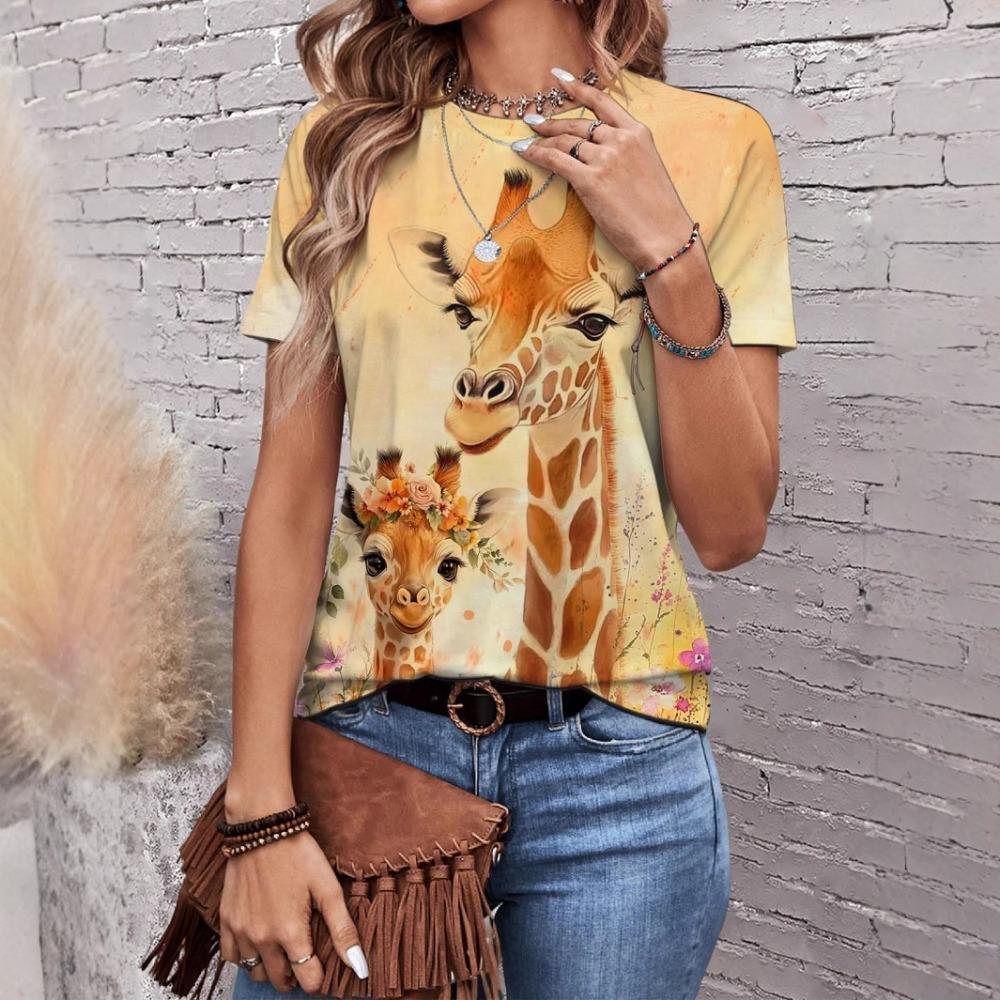 2025 New Casual Versatile Fashion Trend Short-sleeved Round Neck T-shirt