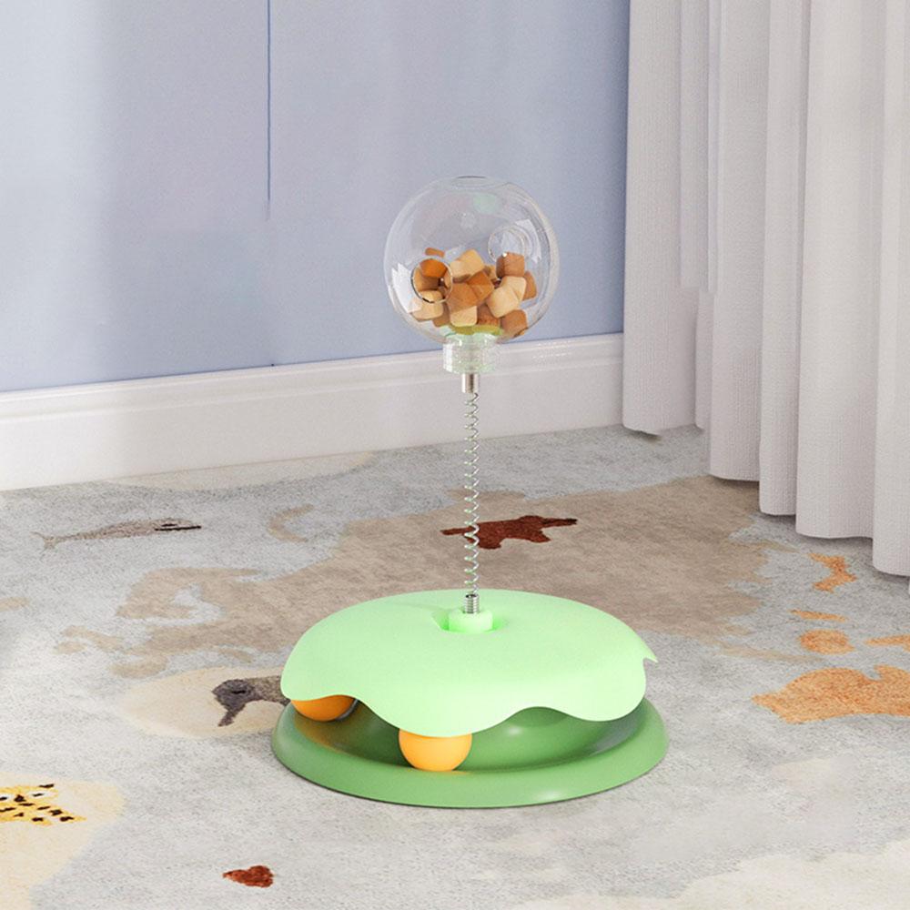 

Прочный дозатор-лакомство, устойчивый к царапинам и жеванию, Игрушка-шейкер для лакомств против скуки, Интерактивная головоломка, Товары для домашних животных для котят зелёный