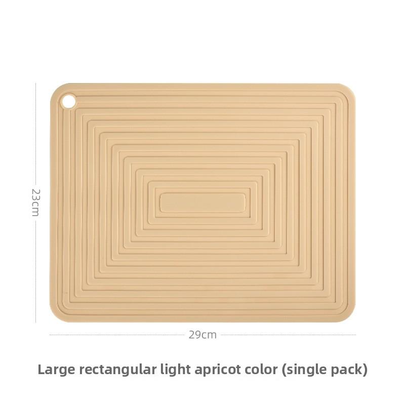 Thickened Square Silicone Heat-Insulating Placemat & Drainage Pad - Non-Slip Kitchen Plate Mat, Heat-Resistant Casserole Pad чёрный