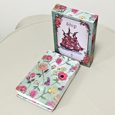 Floraneum Lenormand Tarot Oracle 9*6cm 36 Lenormandových kariet Ilustrácie Ozdobené kvetinovou výzdobou