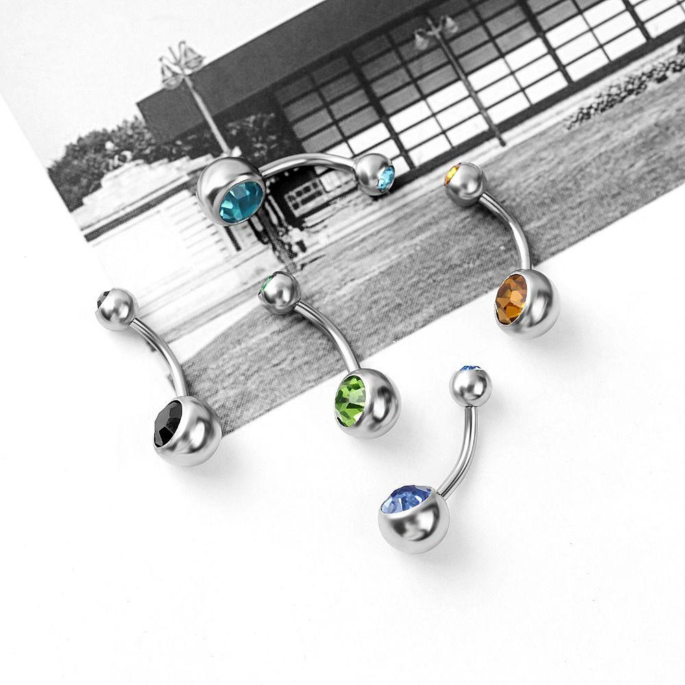 

10pcs Punk Belly Button Ring Crystal Belly Piercing Jewelry Body Jewelry Party Decoration чёрный
