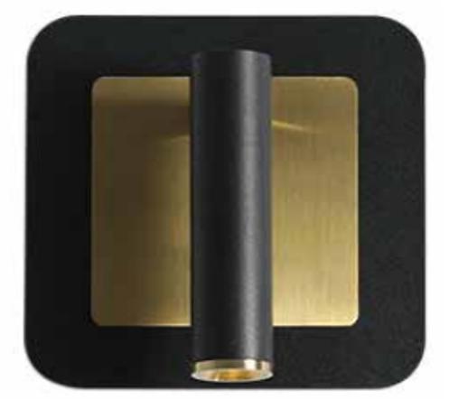 Peribed - Black Brass LED 5W Wall Lamp