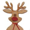 Christmas Reindeer Decor Standing Tabletop Decoration Rustic Wooden