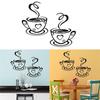 Kávové šálky Kavárna Čaj Samolepky na zeď Umění Vinylová nálepka Kuchyně Restaurace Hospoda Dekor