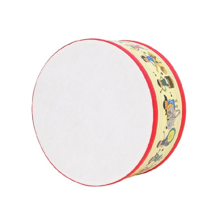 Wooden Drum Set with Shoulder Strap and Drumstick Double Sided Kids Drum Toy