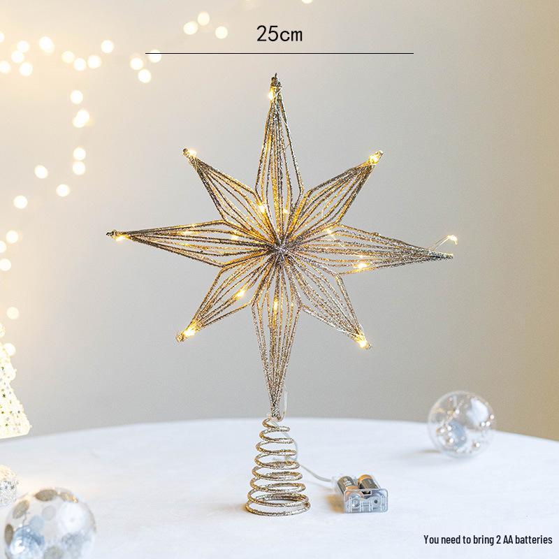 Karácsonyi Kovácsoltvas Csillag Faágdísz