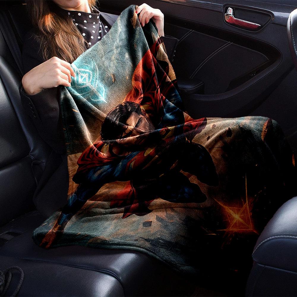 1pc Superman Wings Flannel Blanket - Soft Warm Throw for Home, Office, TravelL1373