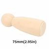 10PCS 75mm Size Wooden Peg Doll Plain Wood Smooth Unfinished Wooden Doll Nature Plain DIY Doll People Craft Painting