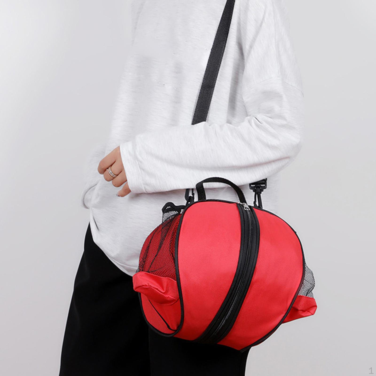 

Баскетбольная сумка-тоут с регулируемым ремнем и сетчатыми карманами Single Strap Red