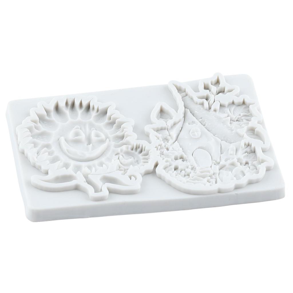 Fairy Garden House Silicone Mold Sunflower House Treehouse Fondant Molds Cake Decorating Tools Theme Cake Dessert Decorated Chocolate Candy Mold