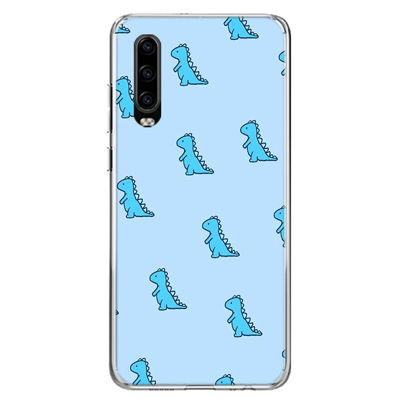 Cute Dinosaur Baby Fashion Cover Phone Case For Huawei P30 P20 P10 P40 P50 Pro Mate 20 40 30 10 Lite Popular Fundas Art Gift