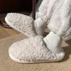 Winter Women's Plush Maternity Slippers - Japanese Style, Warm Wrap-Toe Indoor Cotton Shoes