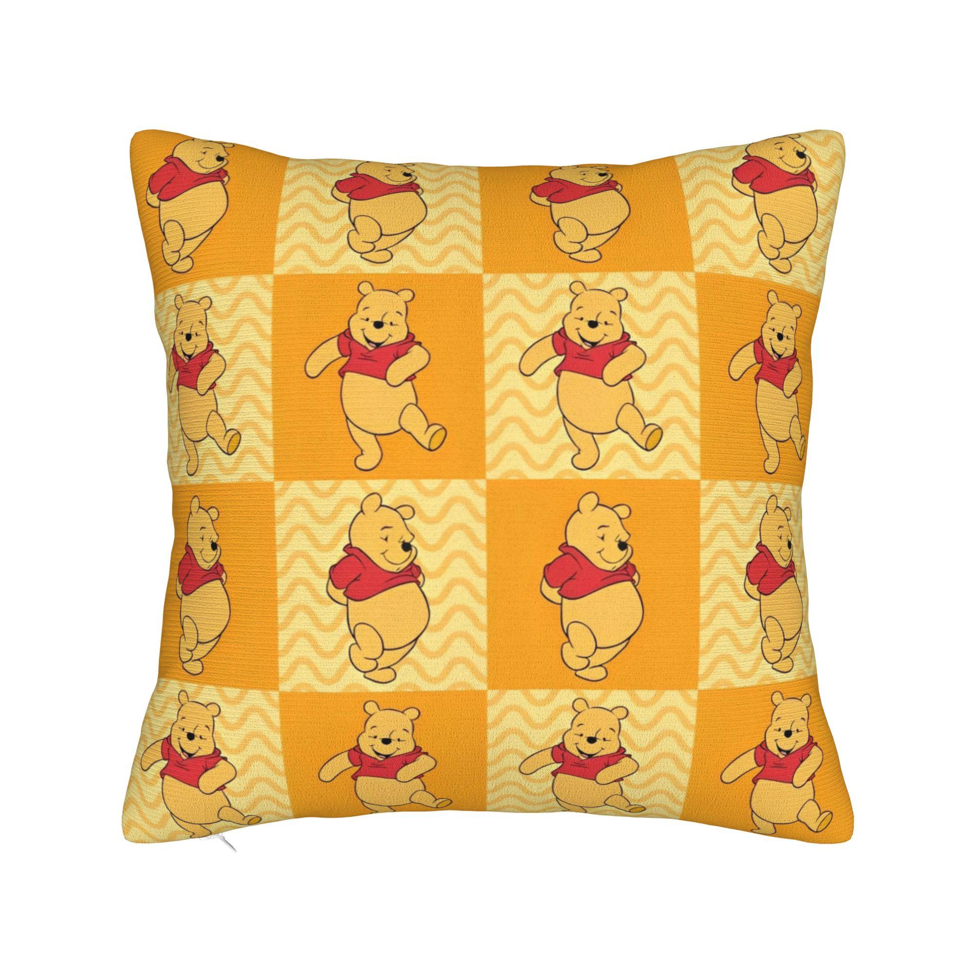 Милая Квадратная Наволочка Винни-Пух Мультяшная Наволочка для Подушки Забавная Молния Декор Наволочка для Кровати 18 30cmx30cm