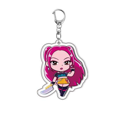 Kpop Dämonenjäger Geburtstag Schlüsselanhänger Fans Tasche Schlüsselanhänger Dämonen Huntrix Kpop Schlüsselanhänger Geschenke für Partygäste Kpop Krieger Schlüsselanhänger