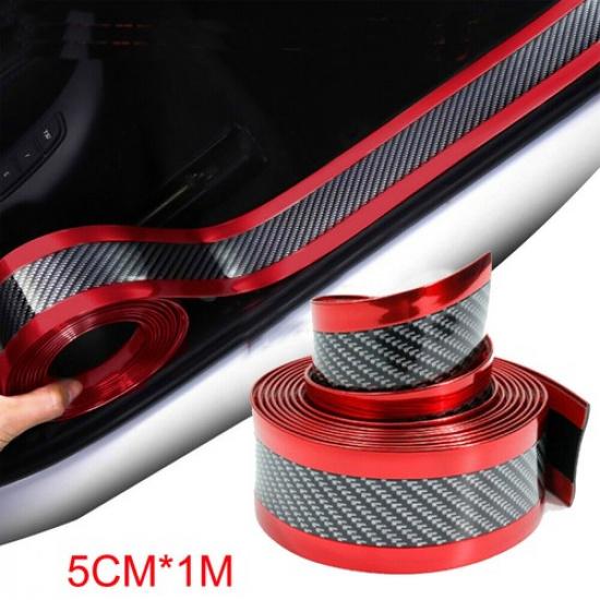 Carbon Fiber PVC Car Door Sill Scuff Cover Plate Sticker Protector Accessories,